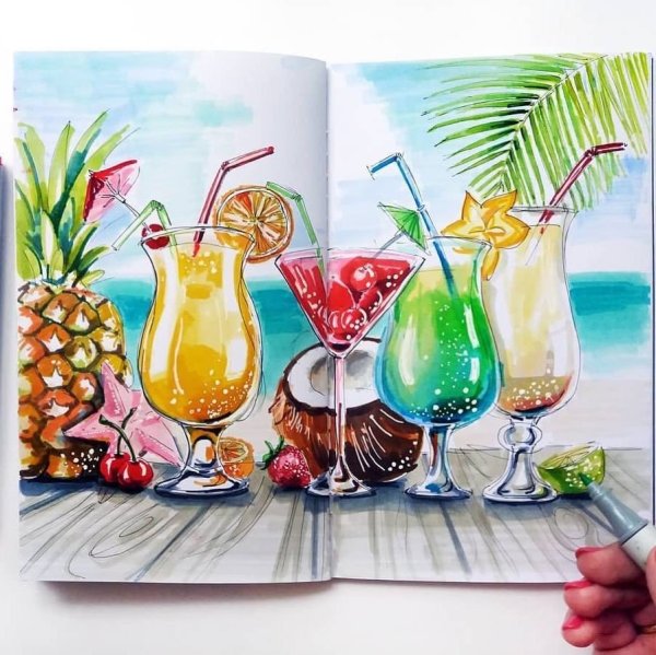 Море маркерами