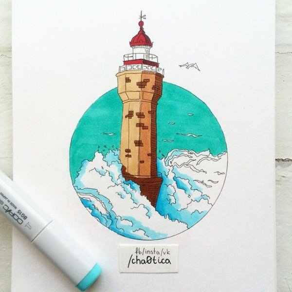 Мороженое скетч маркерами