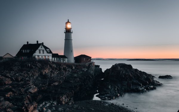 Прибрежный город Флитвуд Ланкашир побережье море Маяк