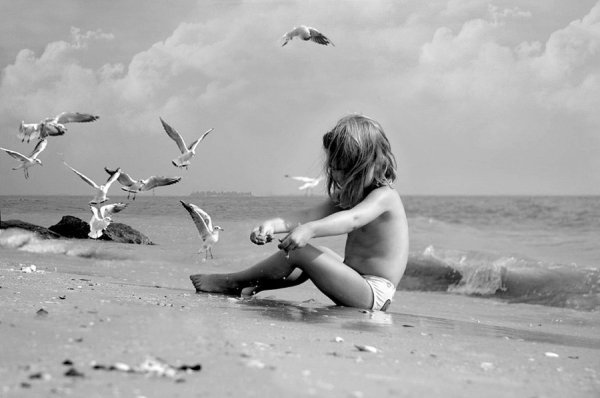 Пляж море песок