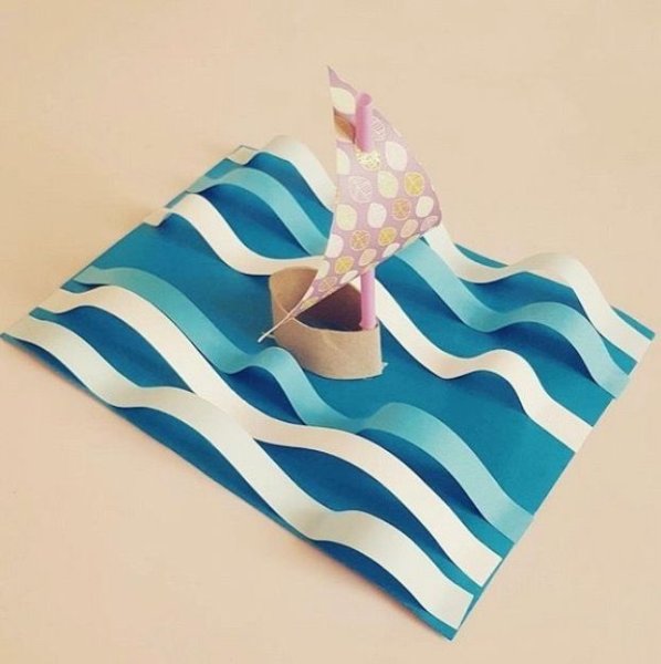 Объемные волны из бумаги