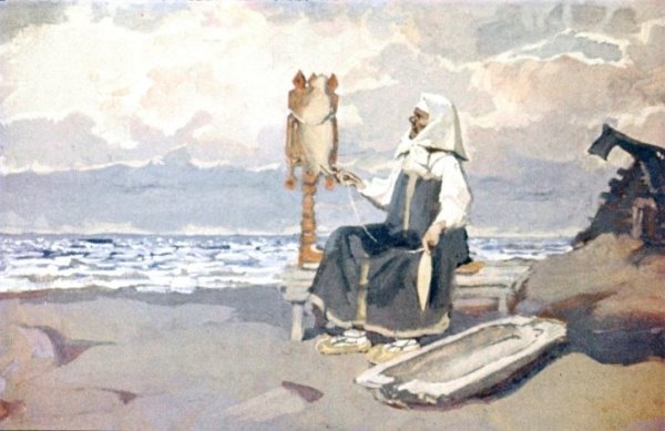 Старуха пряла свою пряжу