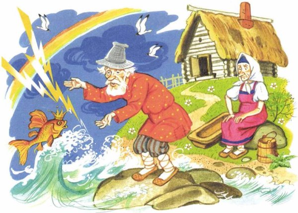 Золотая рыбка сказка старик со старухой