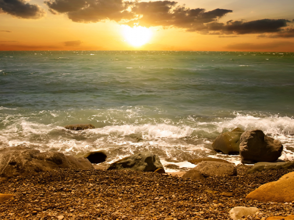 Доброе утро на море с надписью