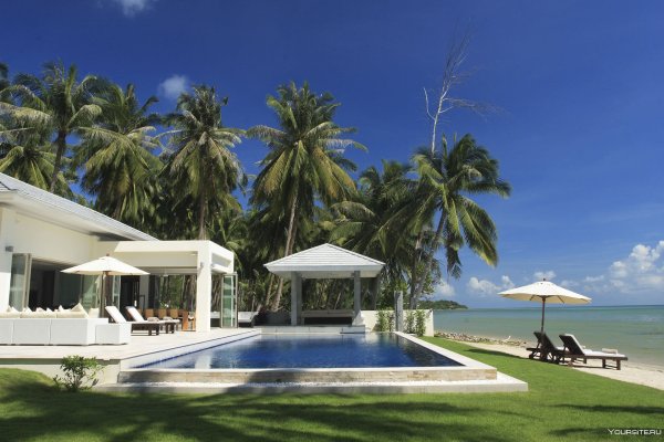 Красивые виллы на берегу океана