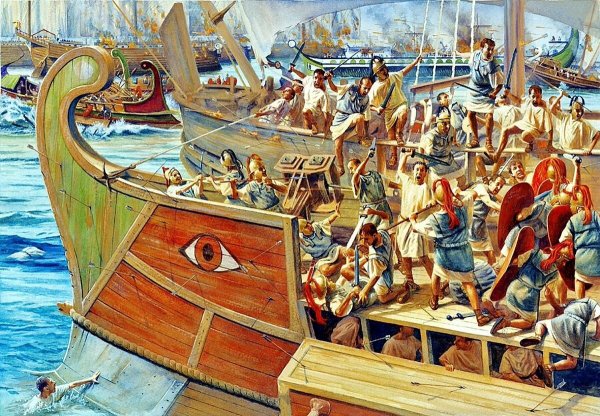 Морские битвы древних греков