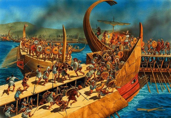 Саламинское сражение в древней Греции