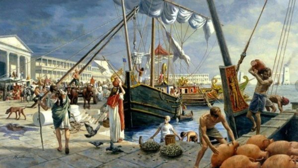 Торговый порт Пирей древняя Греция