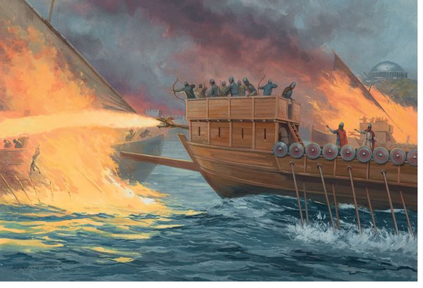 Византийцы греческий огонь флот