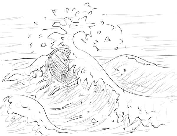 Бочка по морю плывет