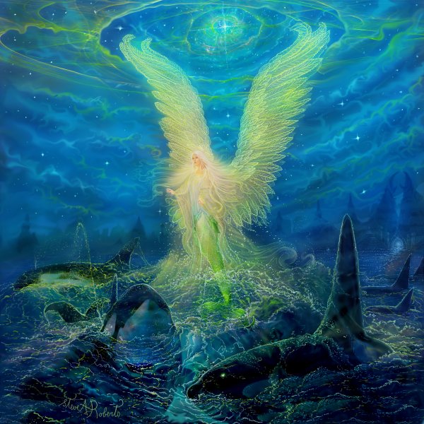 Фотосет Крылья ангелов на море