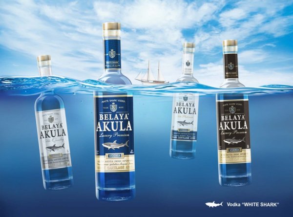 Водка "белая акула платиновая