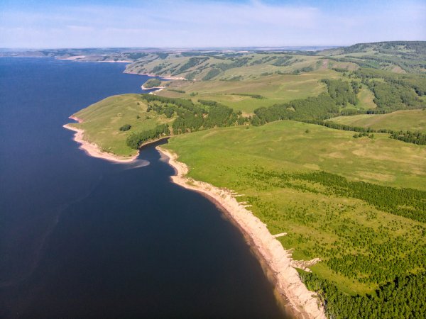 Красноярское водохранилище Краснотуранск