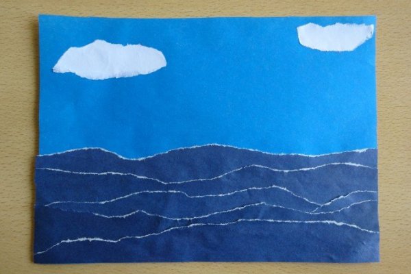 Аппликация кораблик