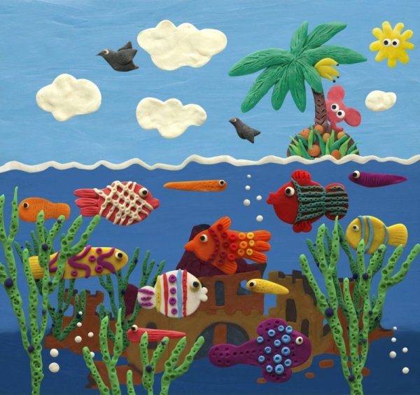 Аппликация подводный мир