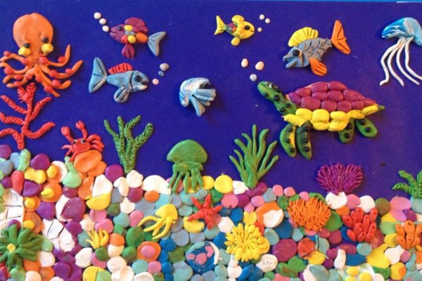 Лепка морские звезды и кораллы