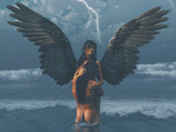 Ангел на скале