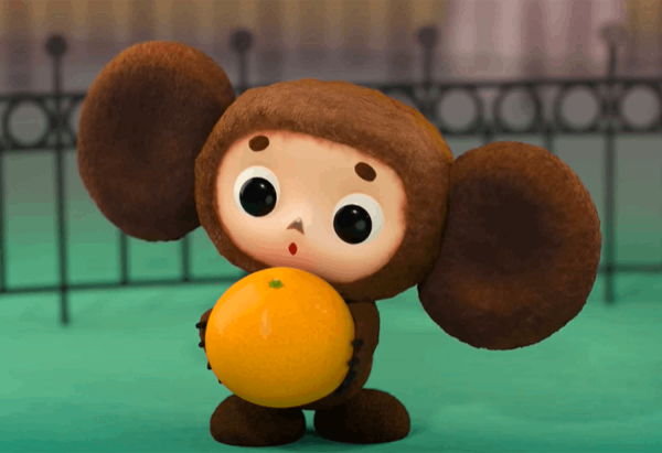 Мягкая игрушка Мульти-Пульти Чебурашка с апельсином 17 см