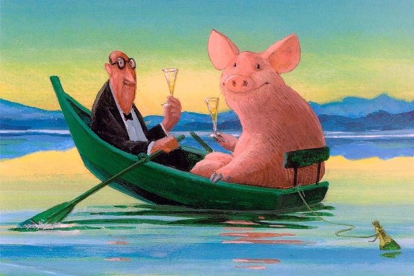 Свинка на пляже