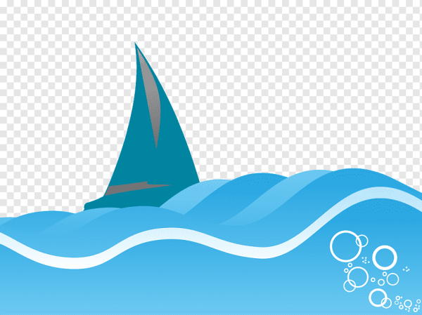 Дельфины в море вектор