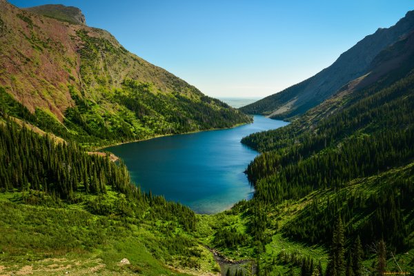 Горы лес море