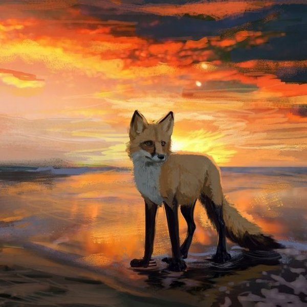 Пейзаж с лисой