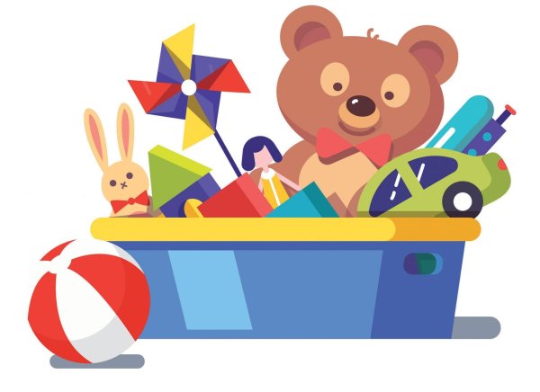 Коллаж из детских игрушек