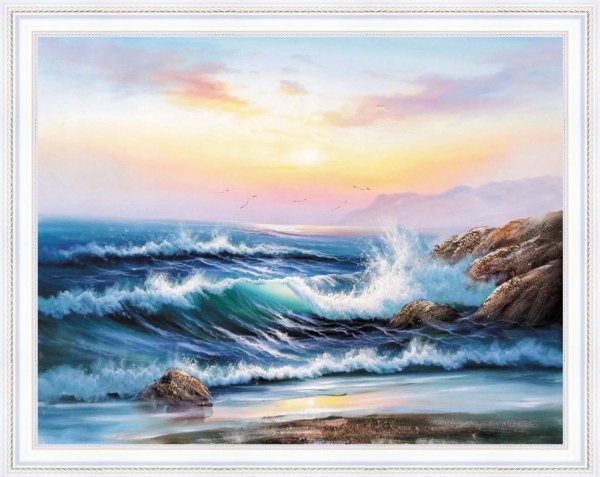 Морской пейзаж акрилом