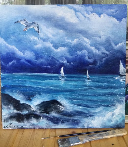 Мастер класс живопись маслом морской пейзаж