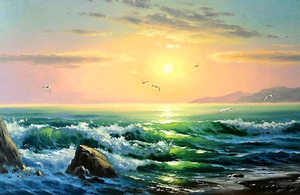 Художник Ходюков картина Прибой