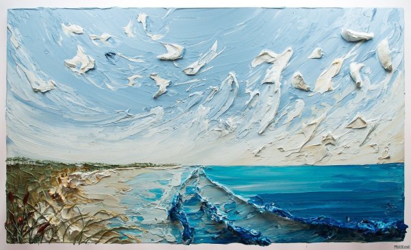 Грэм Геркен картины песок и море.