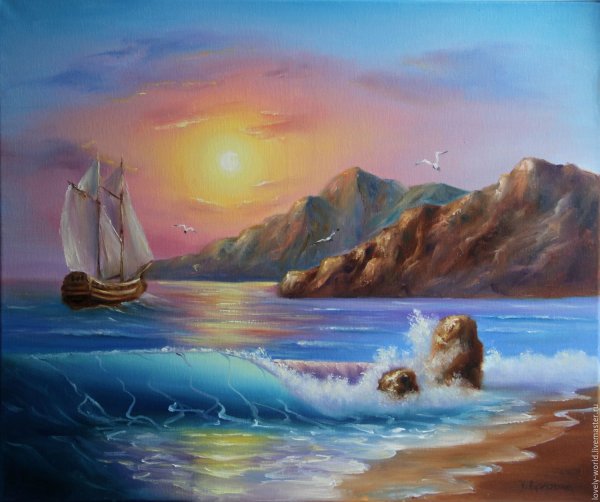 Леонид Афремов парусник