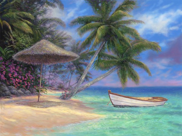 Пляж рисунок