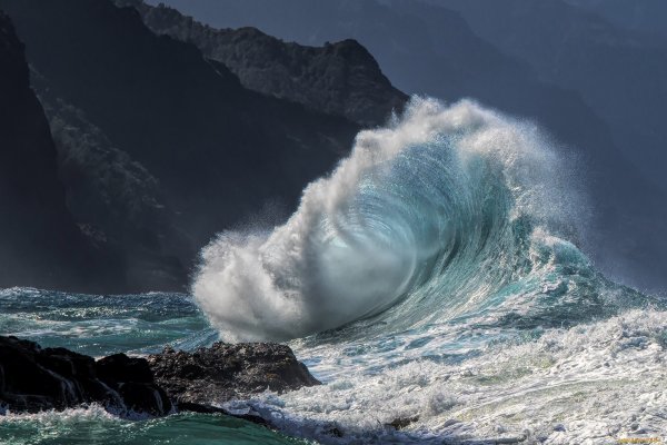 Волны Тихого океана в шторм