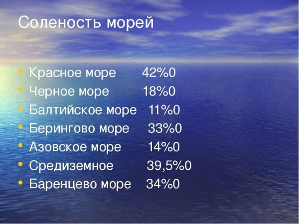 Соленость Балтийского моря