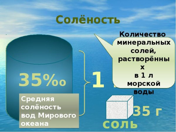 Средняя соленость морской воды