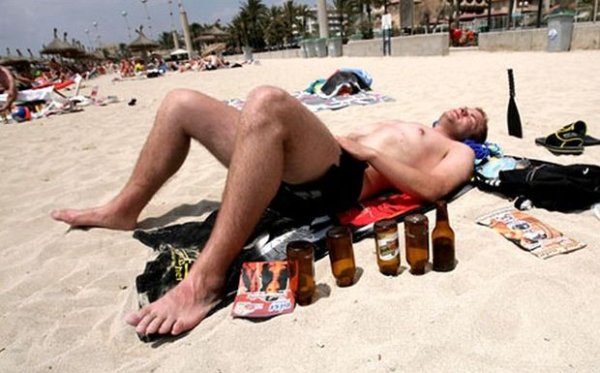 Пиво на пляже