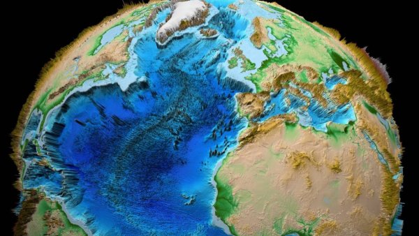 Физическая карта планеты земля