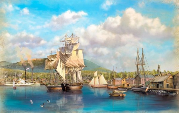 Корабль в бухте