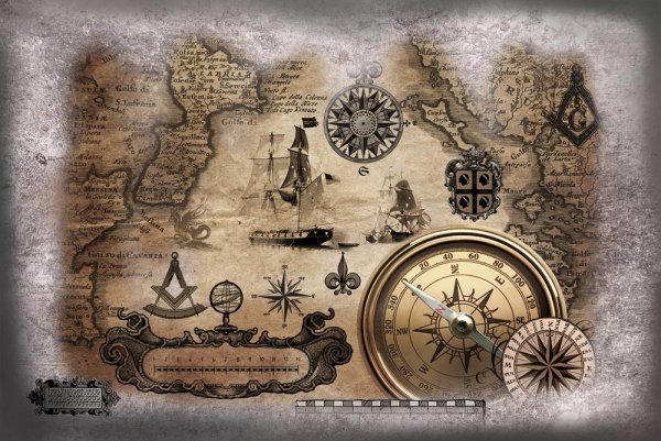 Старая морская карта