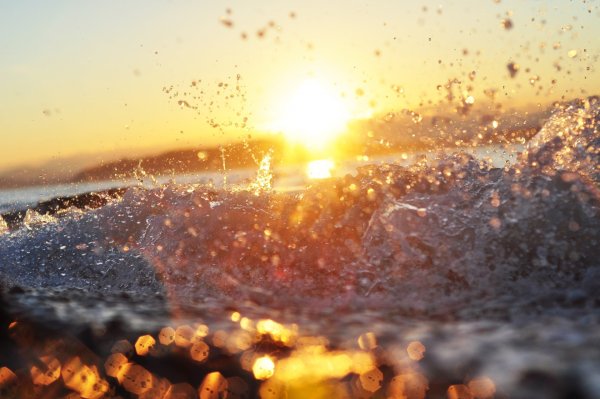 Солнечные блики на воде