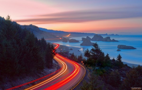 Лигурия дорога вдоль моря