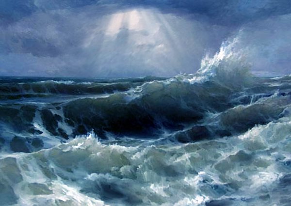 Море волны корабль