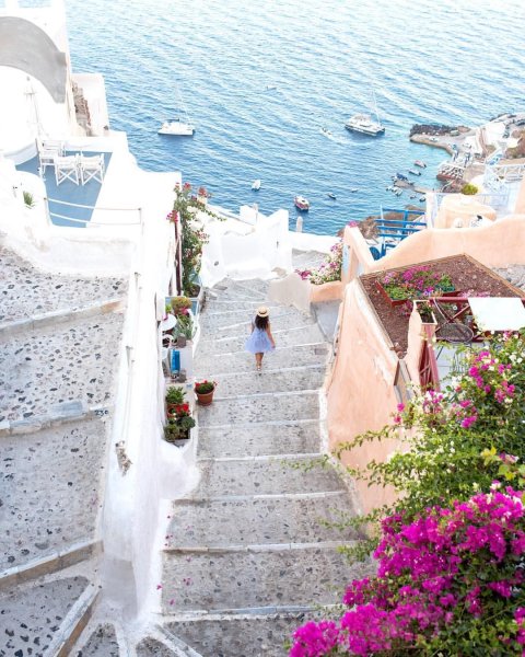 Санторини спуск к морю