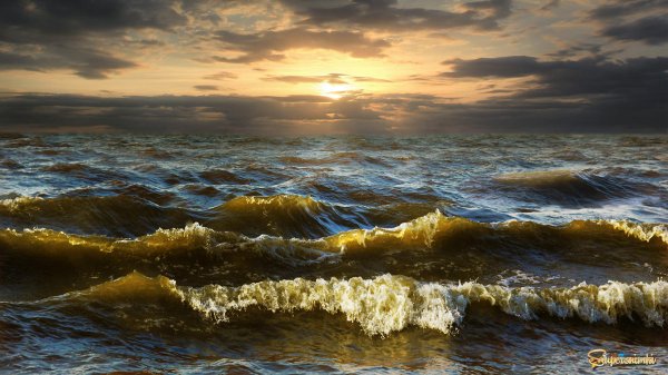 Взволнованное море