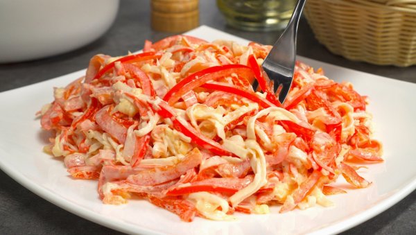 Салат красное море с болгарским перцем