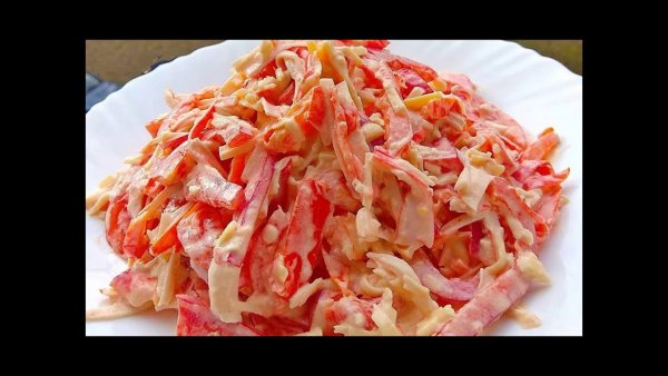 Салат красное море с крабовыми палочками