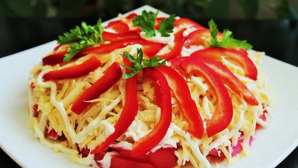 Салат красное море с кревет