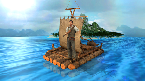 Деревянный плот