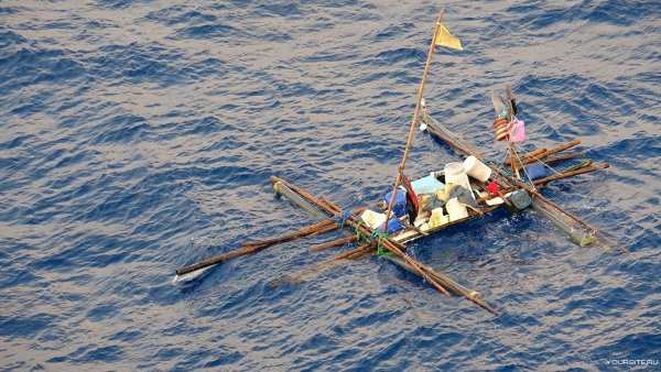 Плот из бамбука